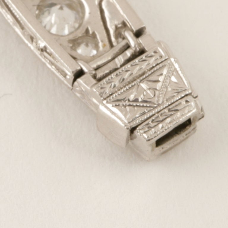 1920s Art Deco Ruby Diamond Platinum Bracelet 2