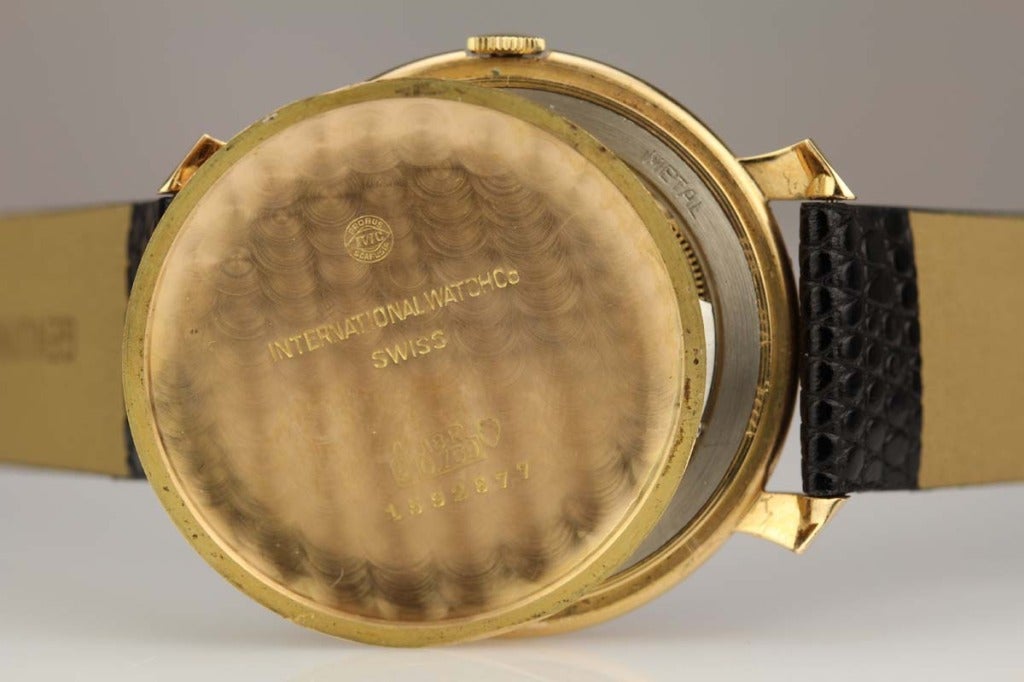 IWC Rose Gold Wristwatch with Fancy Lugs circa 1950s 5