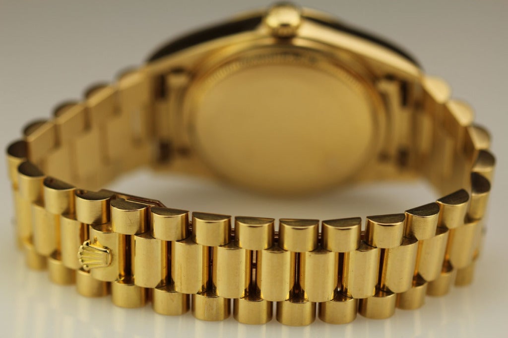 Rolex Yellow Gold Day-Date President Wristwatch Ref 18038 circa 1980s 2