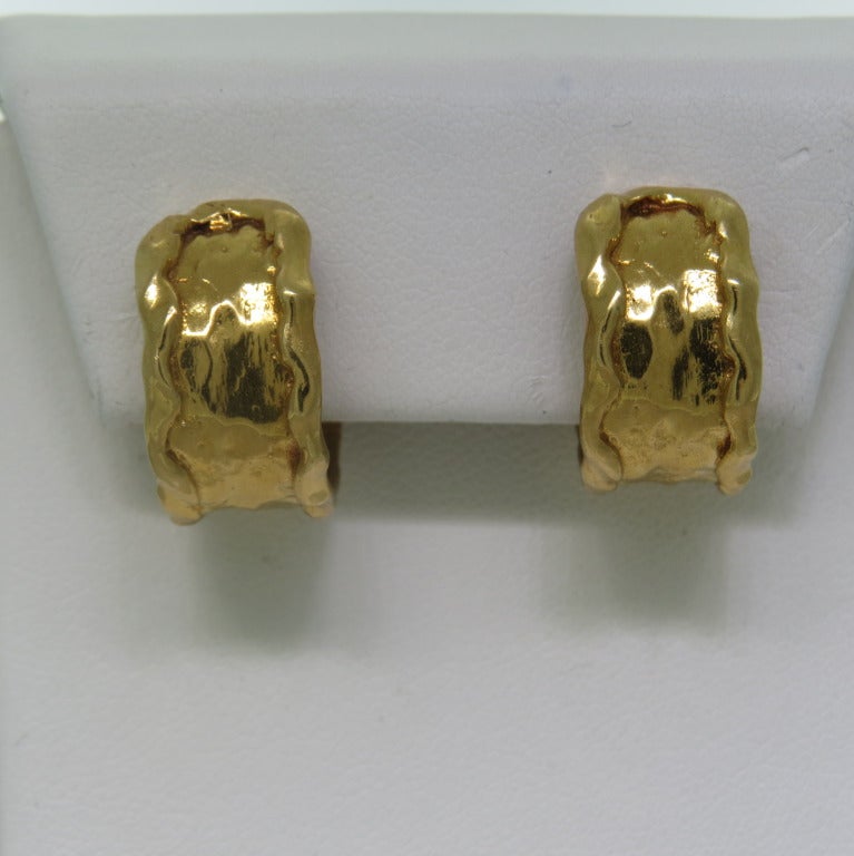 1970s Van Cleef Arpels Gold Hoop Earrings 3
