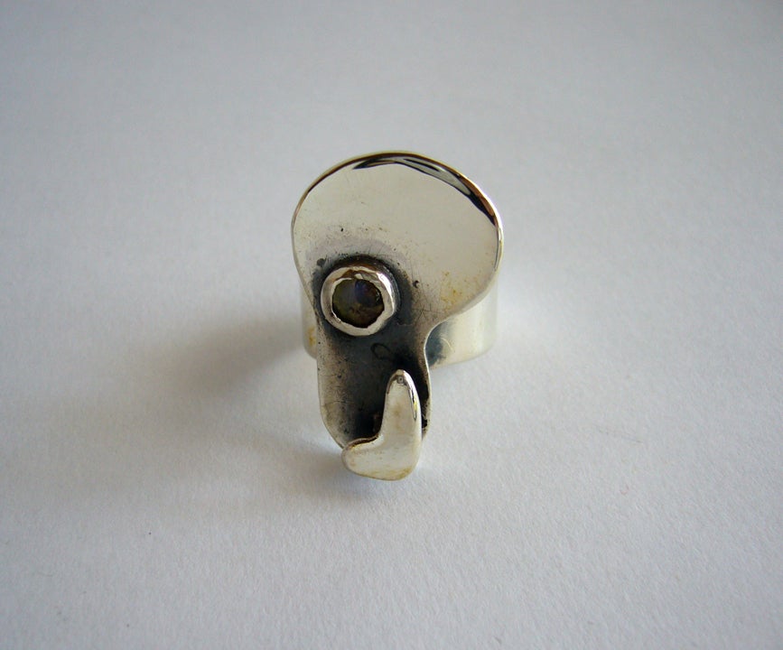 Anillo de plata de ley con piedra de luna Sam Kramer