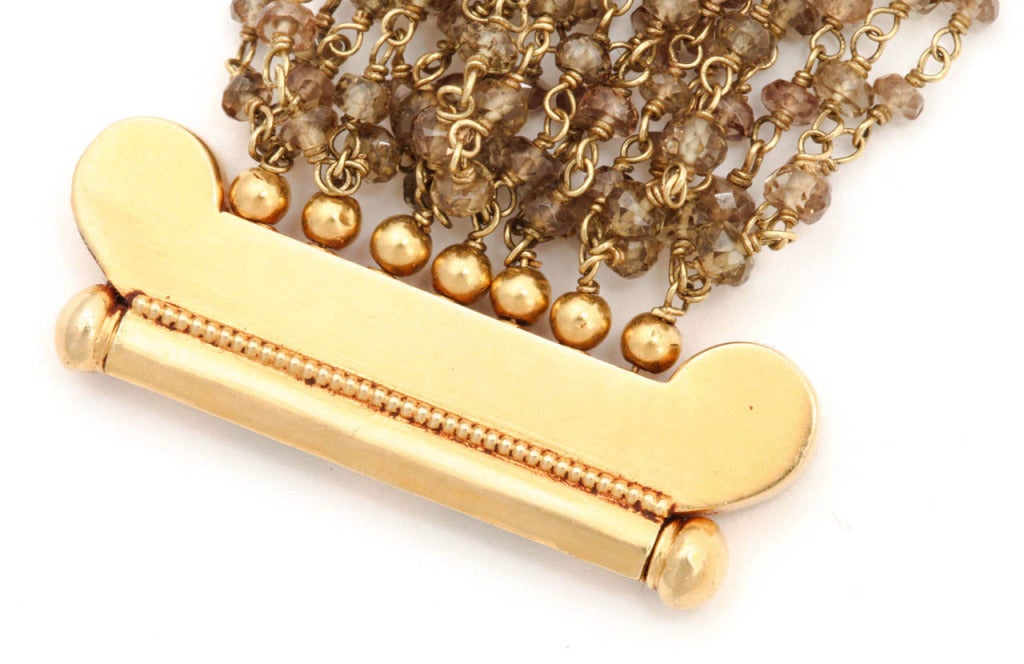Garnet Gold Bead Bracelet 1