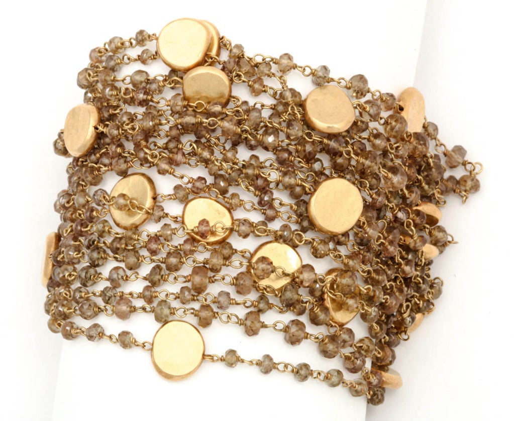 Garnet Gold Bead Bracelet 3