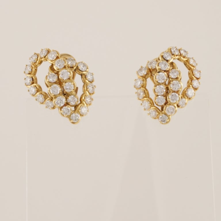 Women's Verger Diamond and Gold Ear Pendants