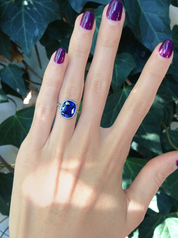 French Belle Epoque Natural Sapphire And Diamond Ring In Excellent Condition In Austin, TX