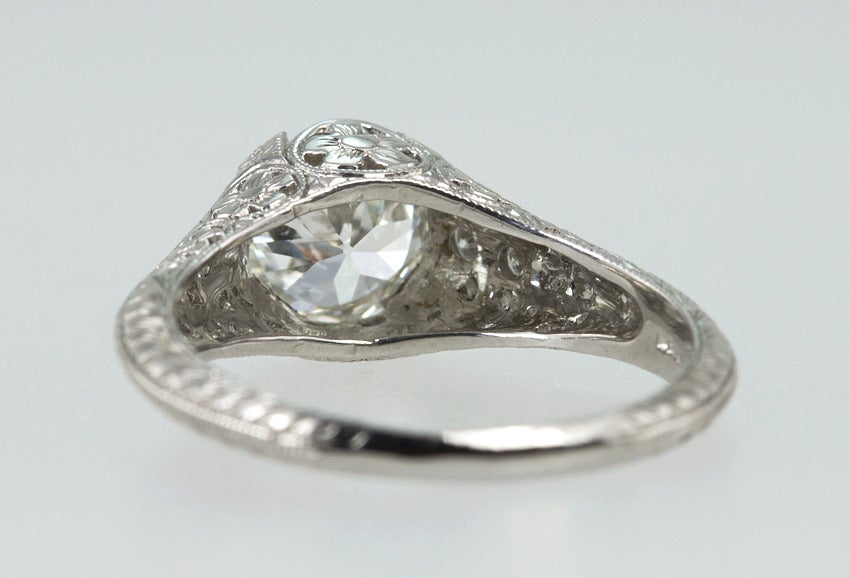 1.51 Carat Old European Diamond Engagement Ring For Sale 3