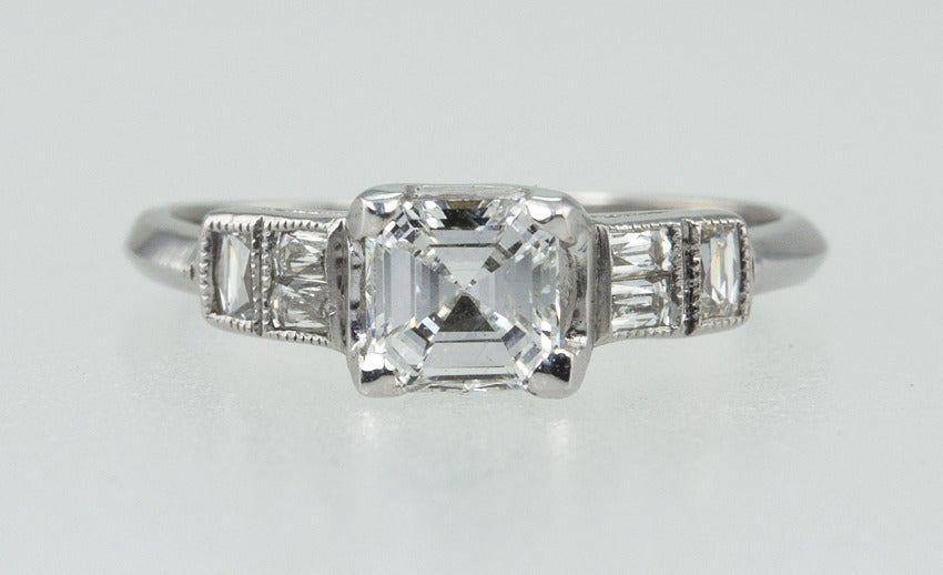 Women's Asscher Cut Diamond Ring For Sale