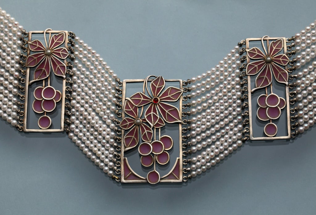 KARL HERMANN Beautiful Art Nouveau Choker In Good Condition In London, GB