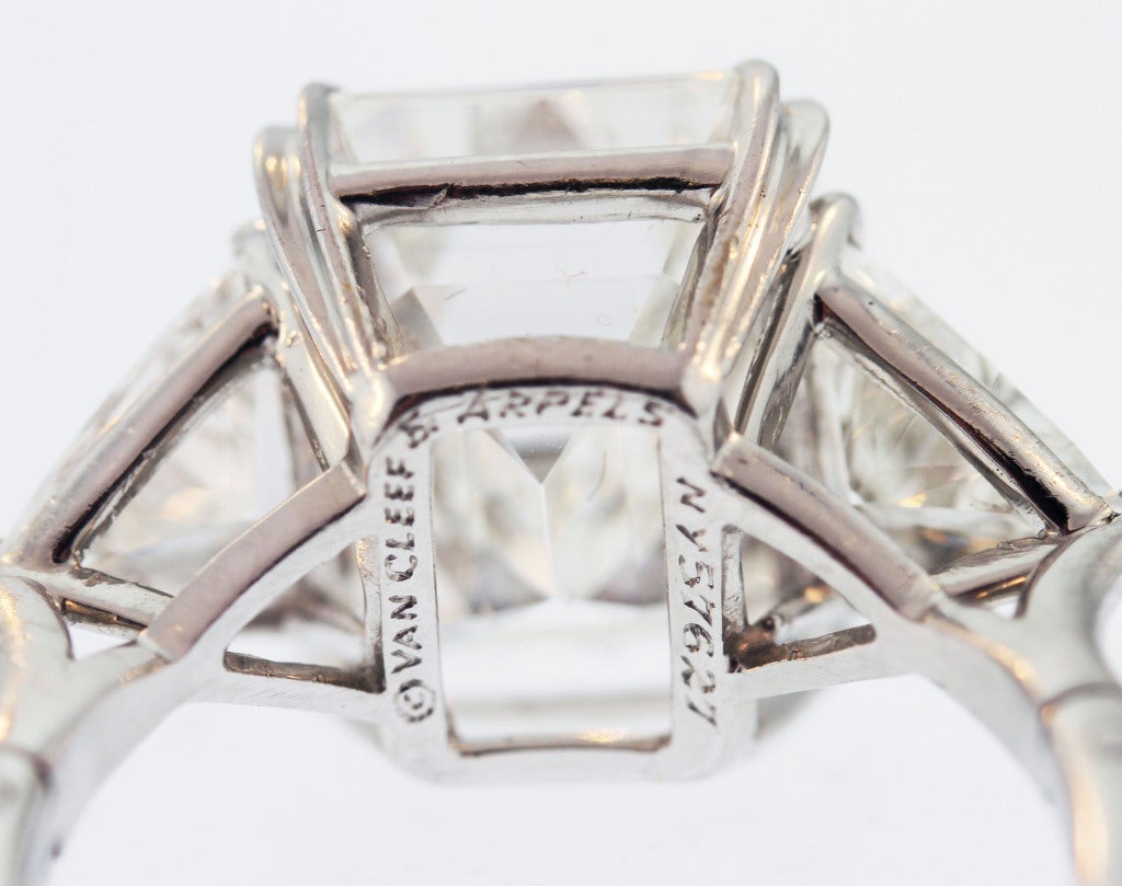 VAN CLEEF & ARPELS 7.00 Carat Emerald Cut Diamond Ring 2