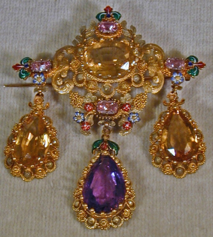 Women's Magnificent Antique Girandole Brooch