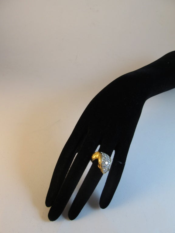SERAFINI Gold and Diamond Snake Ring