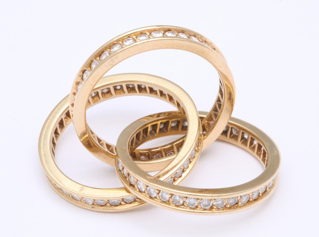 Cartier Diamond Gold Trinity Ring 1