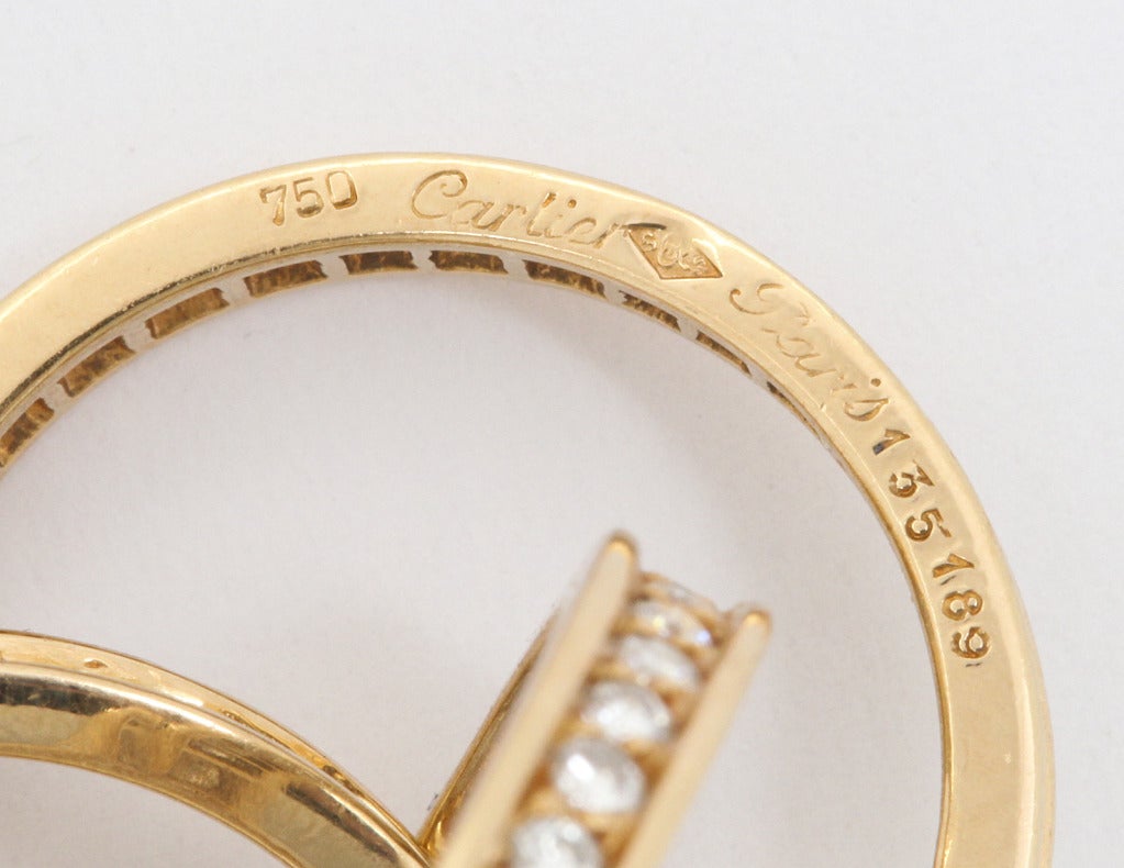 Cartier Diamond Gold Trinity Ring 2