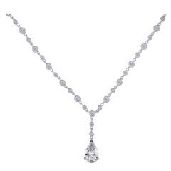 Pear-Shaped Diamond Necklace