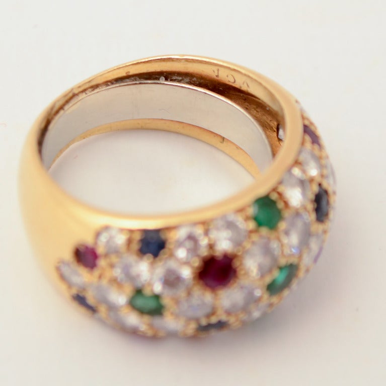 Van Cleef & Arpels Jeweled Bombe Ring 1