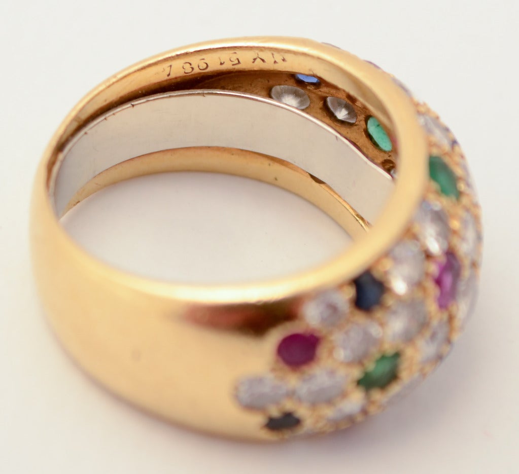 Van Cleef & Arpels Jeweled Bombe Ring 2