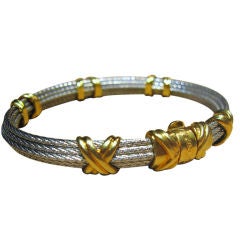 Classic Fred Bracelet: Model: Force 2  (18K & Steel Cable)