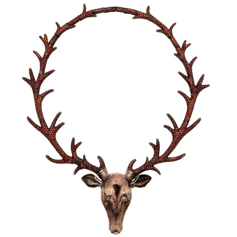 Reindeer Necklace For Sale