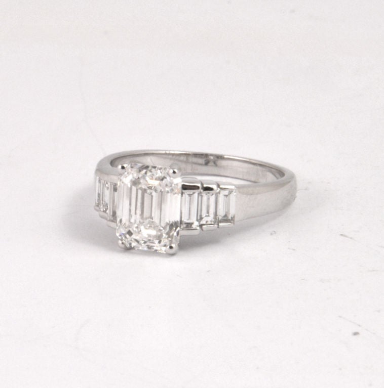 Emerald cut ring