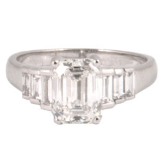 Emerald cut ring
