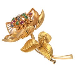 Articulated Flower Brooch