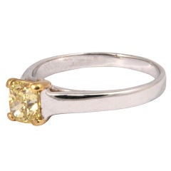 A fancy Yellow radiant ring