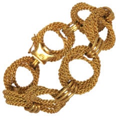 A woven loop bracelet