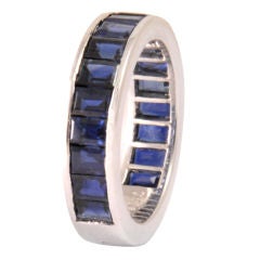 Used Baguette Sapphire Wedding Band