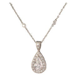 A Magnificent Pear Shape Diamond Pendant