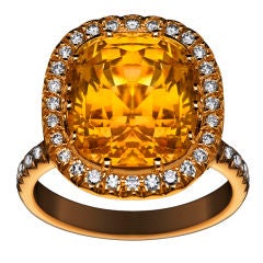 An Impressive Eleven Carat Yellow Sapphire Ring An Impressive Eleven Carat Yellow Sapphire Ring