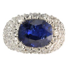 A Superb 8, 16 carats Burmese Sapphire Ring