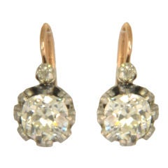 Antique A Pair of Diamond Earrings