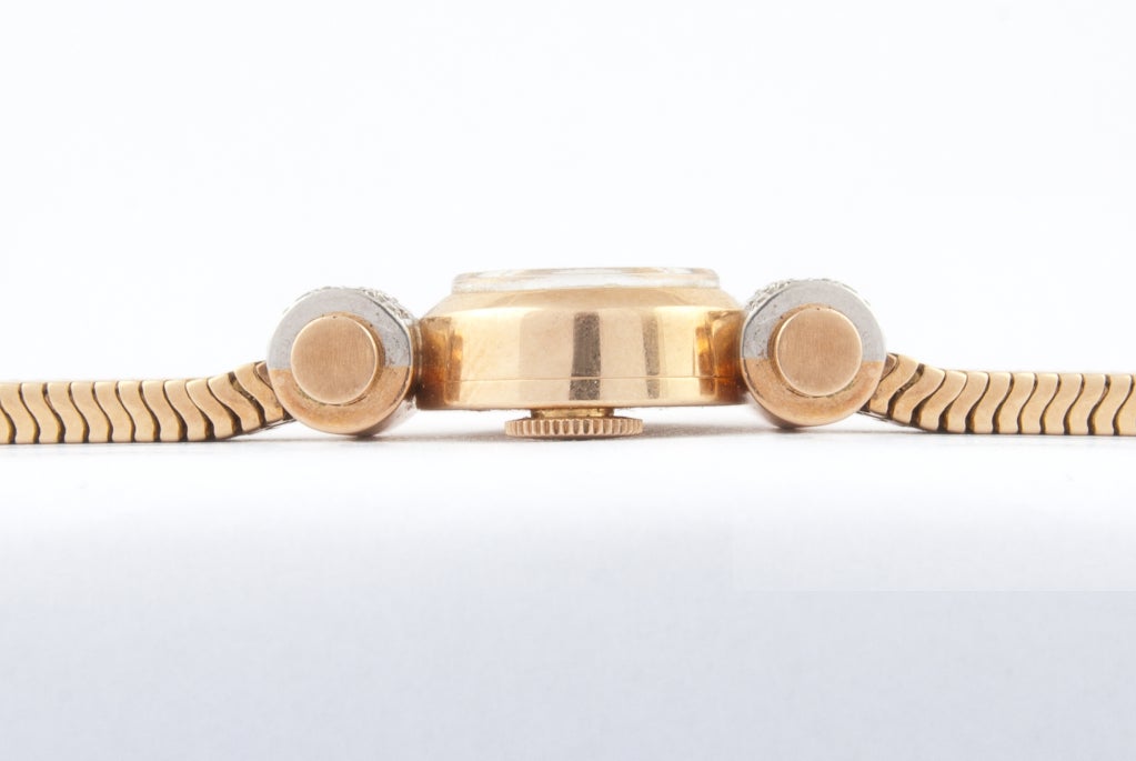 Women's JAEGER-LECOULTRE Diamond Gold Watch For Sale