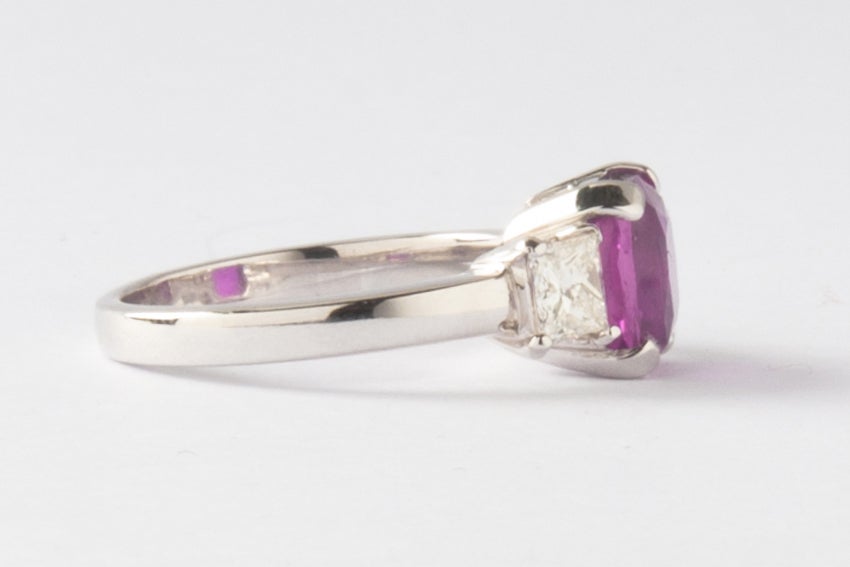 Hot Pink Sapphire Ring