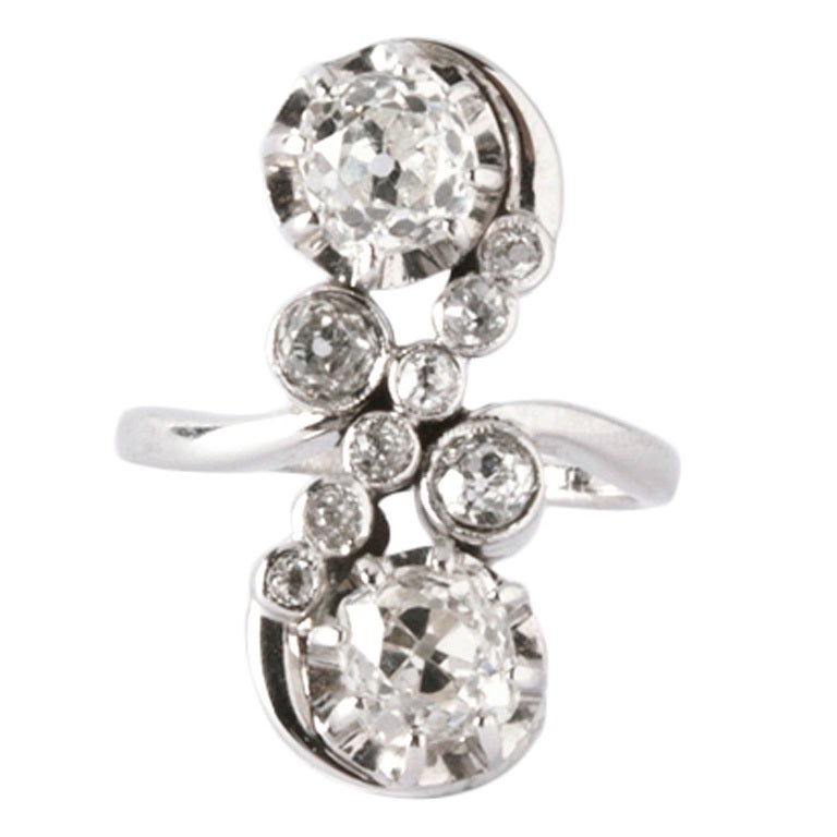 'Toi et Moi' Art Deco Diamond Ring 