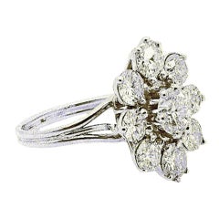 Magnificent diamond Marguerite ring