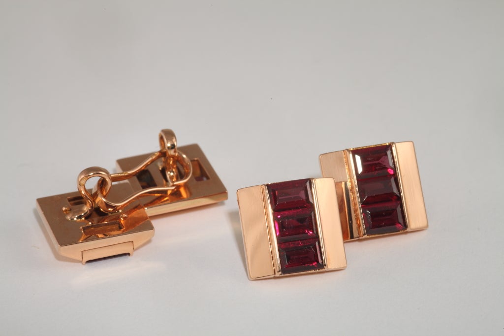 Garnet cufflinks