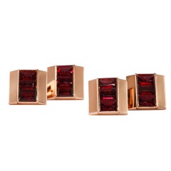 Garnet cufflinks