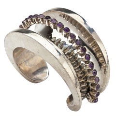 ANTONIO PINEDA Sterling and Amethyst Bracelet 1950s - 60s