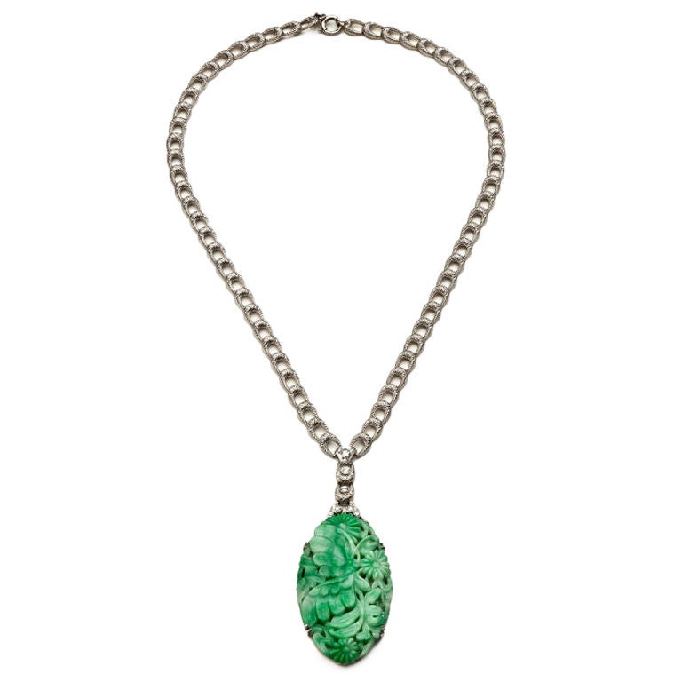 Art Deco Jade Necklace