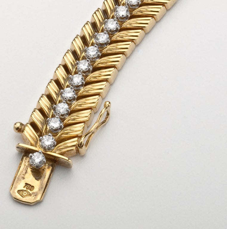 Modern Cartier Diamond Bracelet c1970s For Sale