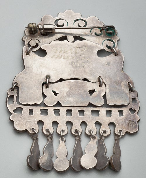 MATILDE POULAT Sterling and Turquoise Brooch ( 1940's)