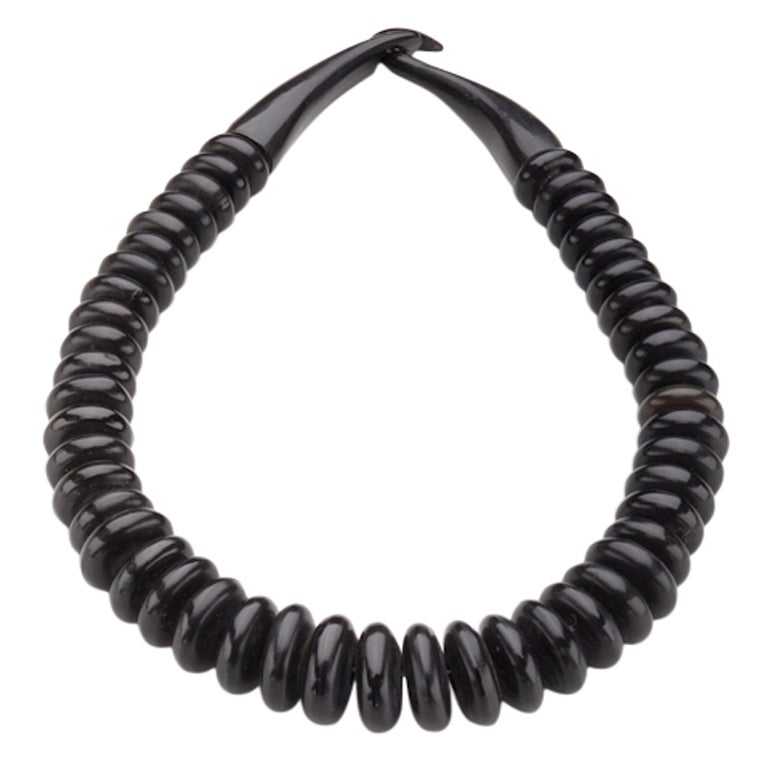 CATHERINE NOLL Ebony Necklace (1970's)