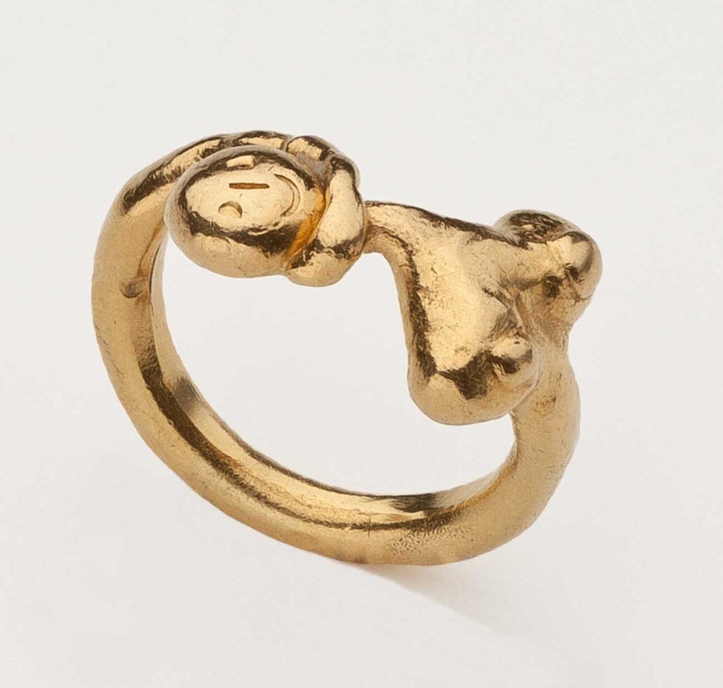 Women's JEAN MAHIE Gold Ring of Woman 1970's