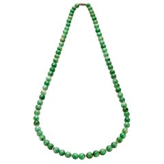 Natural Jadeite Necklace With Crystal Spacers