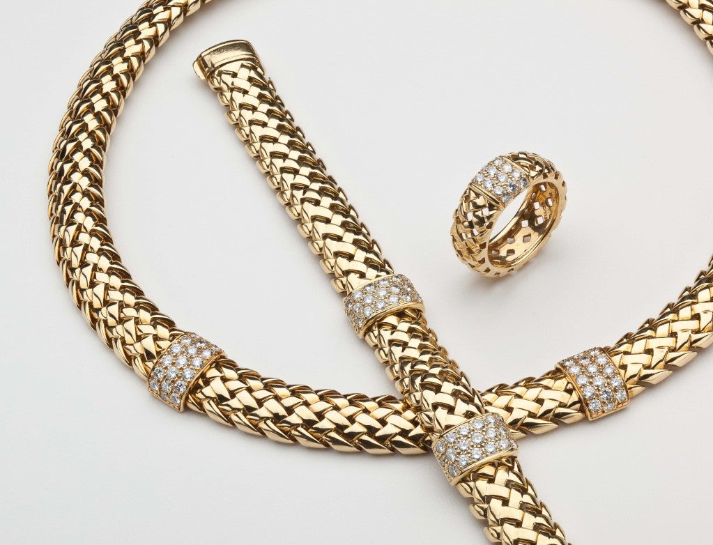TIFFANY Gold and Diamond Necklace 1995 2