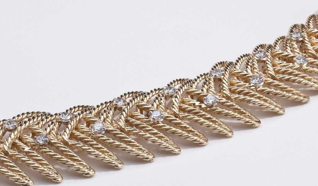 Modern Mauboussin Diamond Gold Bracelet For Sale