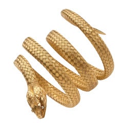 Antique Gold Snake Bracelet