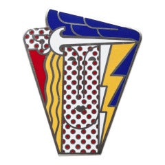 Roy Lichtenstein "Pop Art Woman" Pendant/Brooch