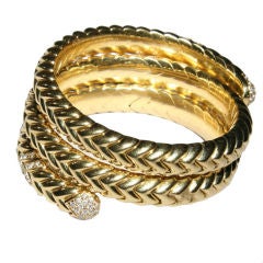 Bulgari Gold and Diamond Bracelet